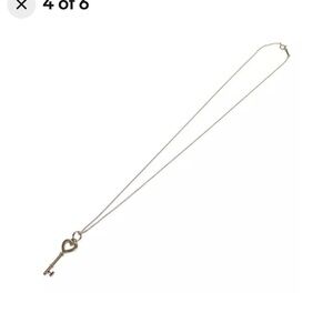 Tiffany & Co 18K Yellow Gold Heart Key Pendent and necklace